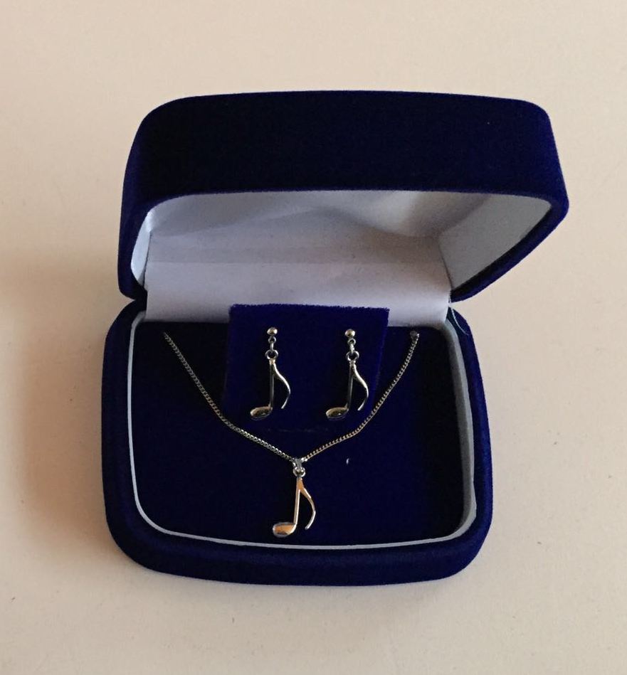 8'lik Notalı Gümüş Takı Seti - G&G