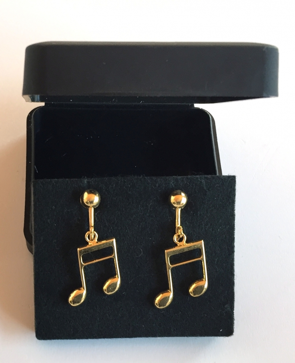 Altın Kaplama 16'lık Nota Küpe - G&G