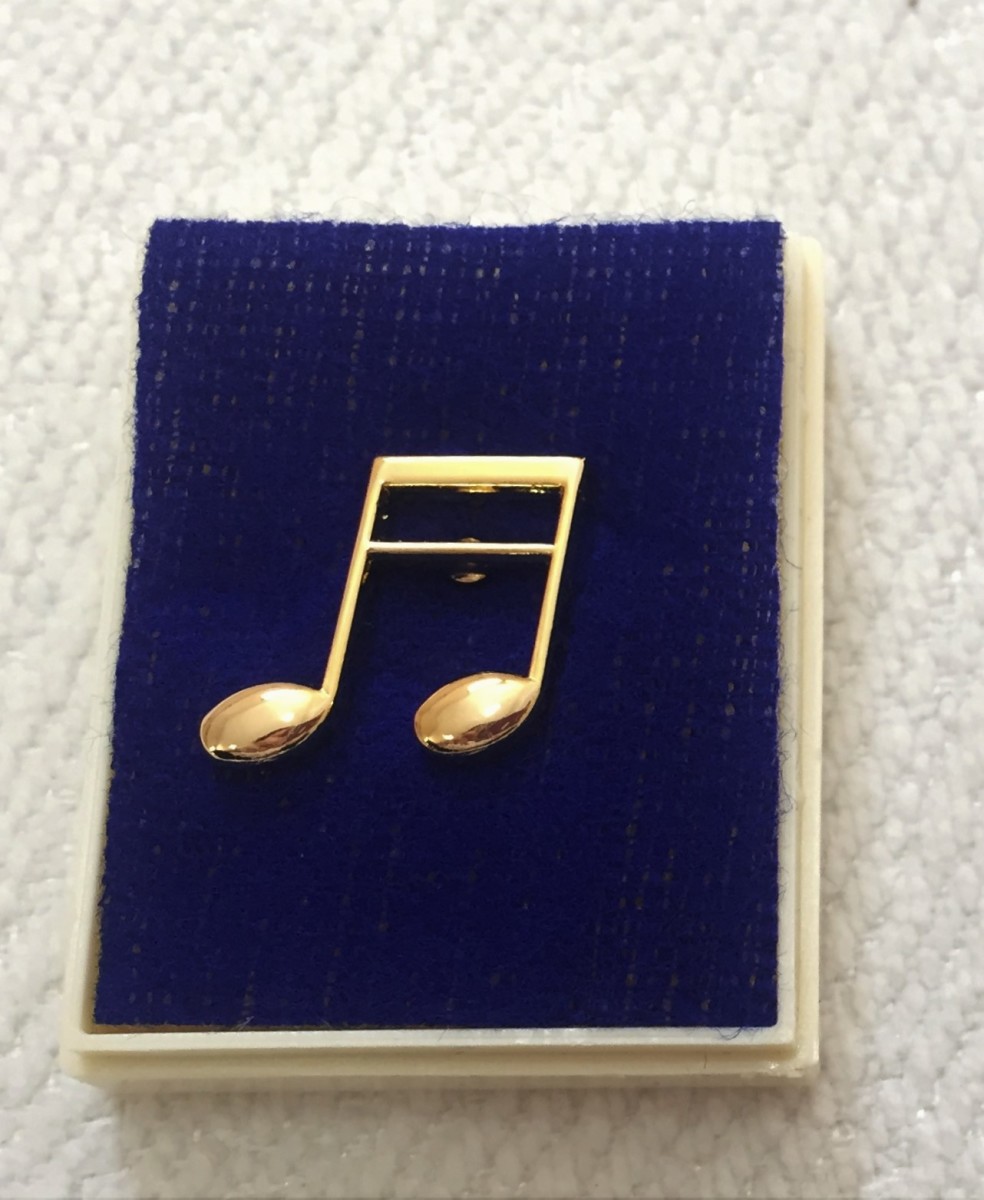 Altın Kaplama 16'lık Nota Pin - G&G