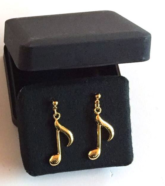 Altın Kaplama 8'lik Nota Küpe - G&G