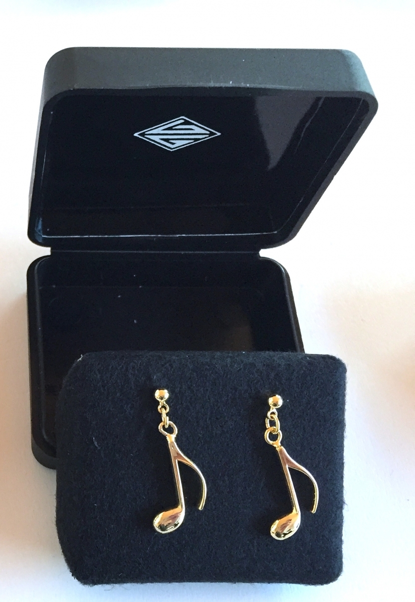 Altın Kaplama 8'lik Nota Küpe - G&G