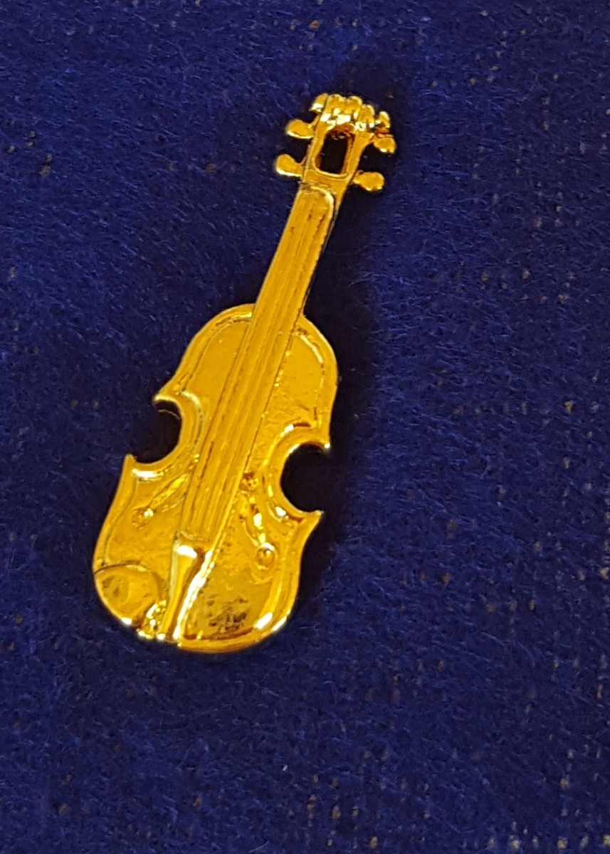 Altın Kaplama Keman Pin - G&G