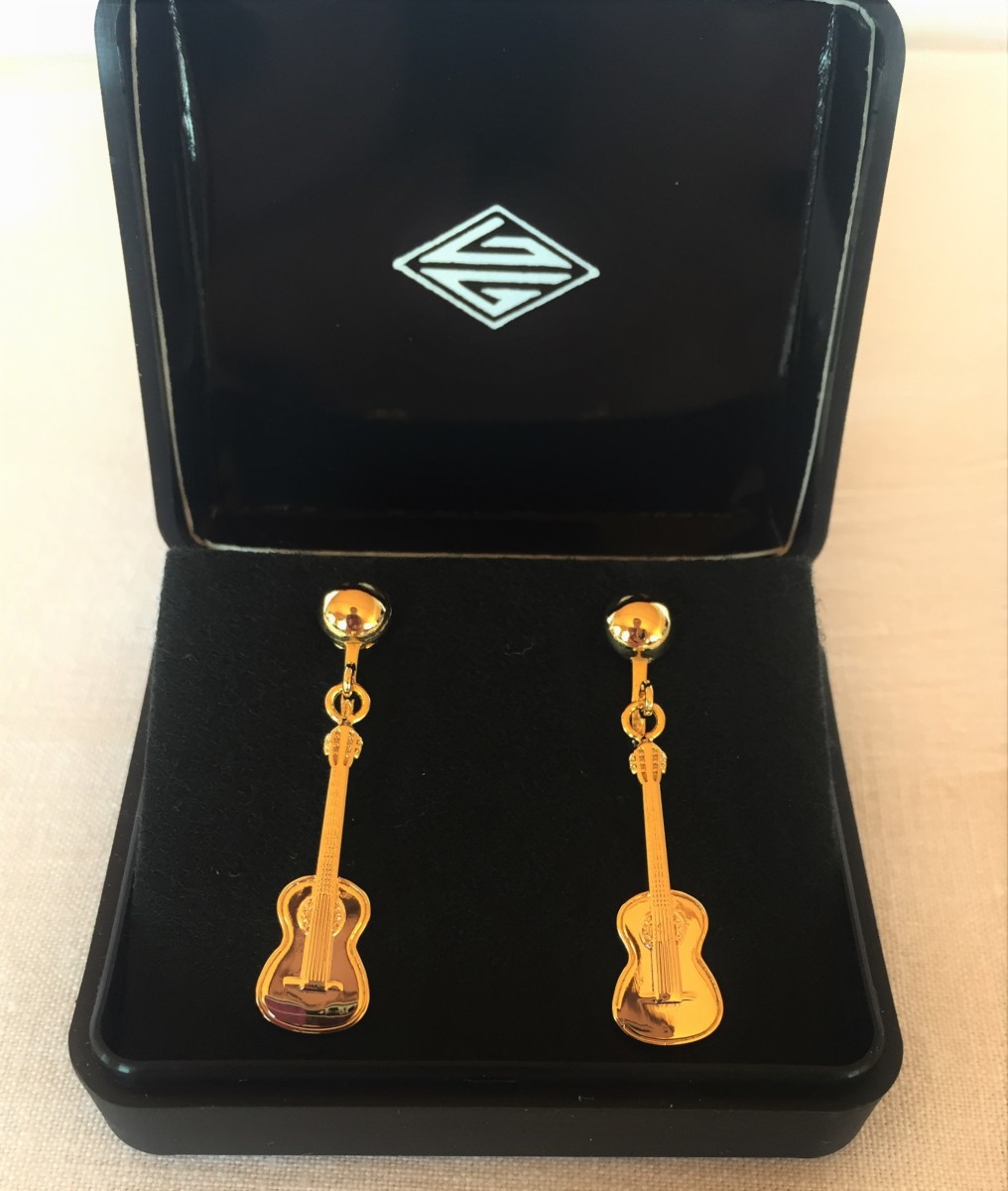 Altın Kaplama Klasik Gitar Küpe - G&G