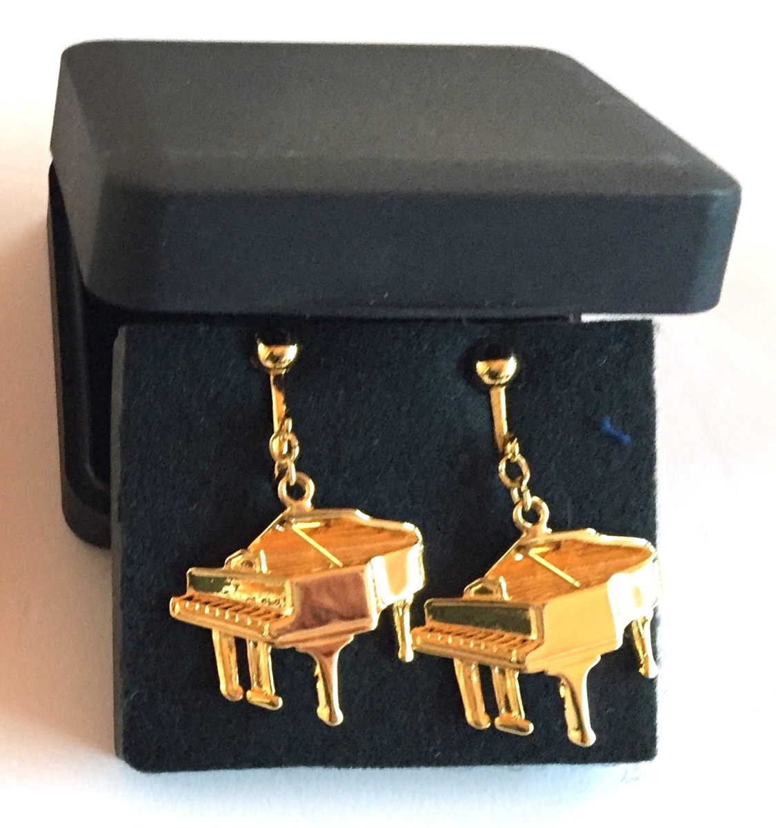 Altın Kaplama Piyanolu Küpe - 1