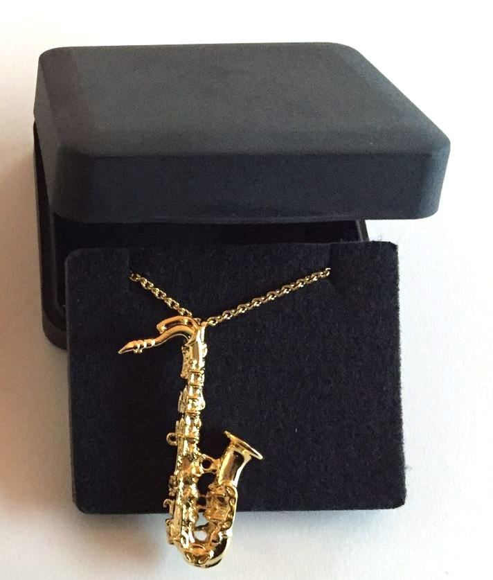Altın Kaplama Saksafon Kolye - G&G