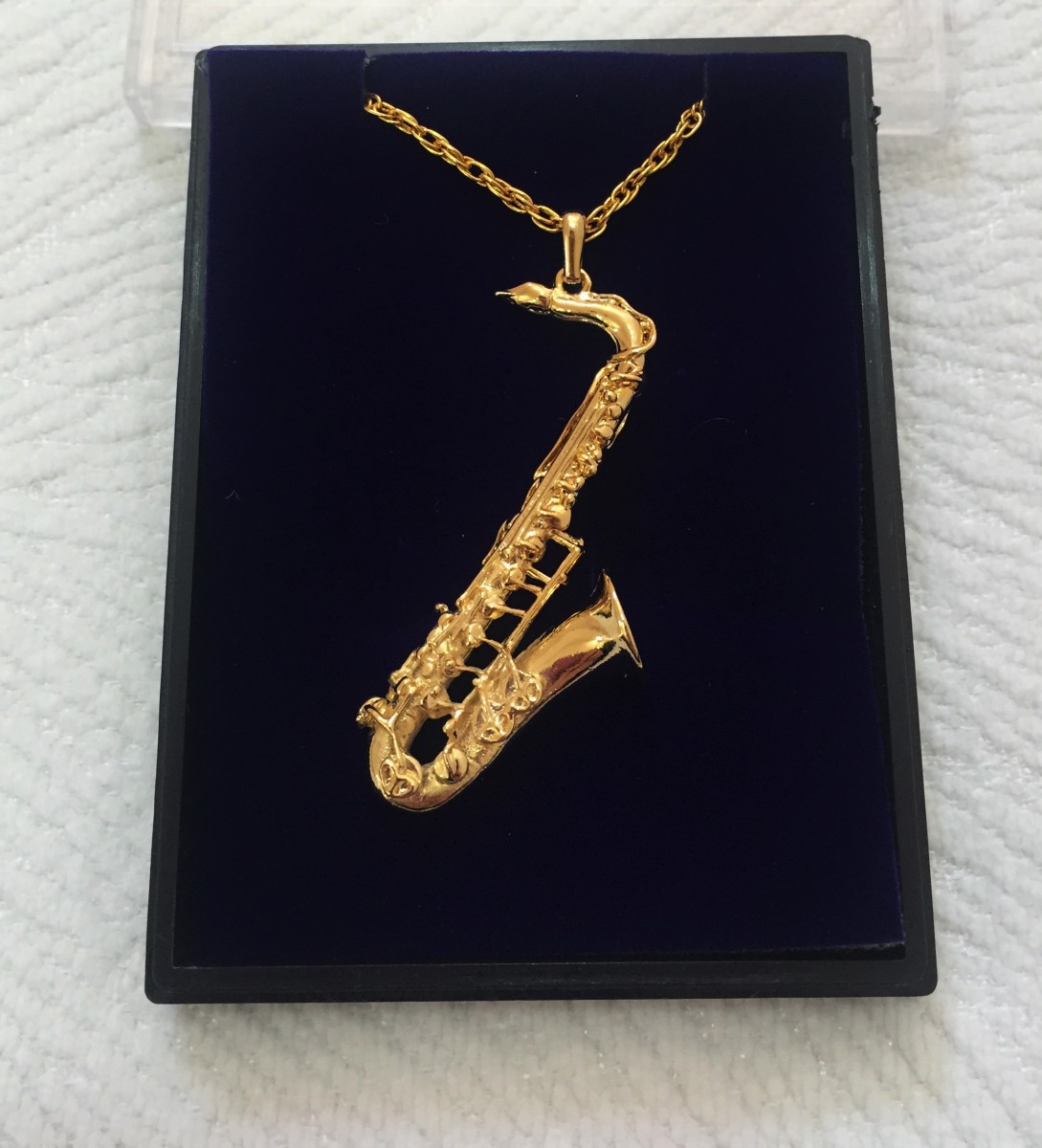 Altın Kaplama Saksafon Kolye (Büyük Boy) - G&G