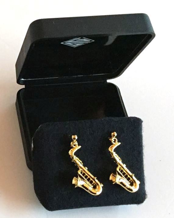 Altın Kaplama Saksafon Küpe - G&G