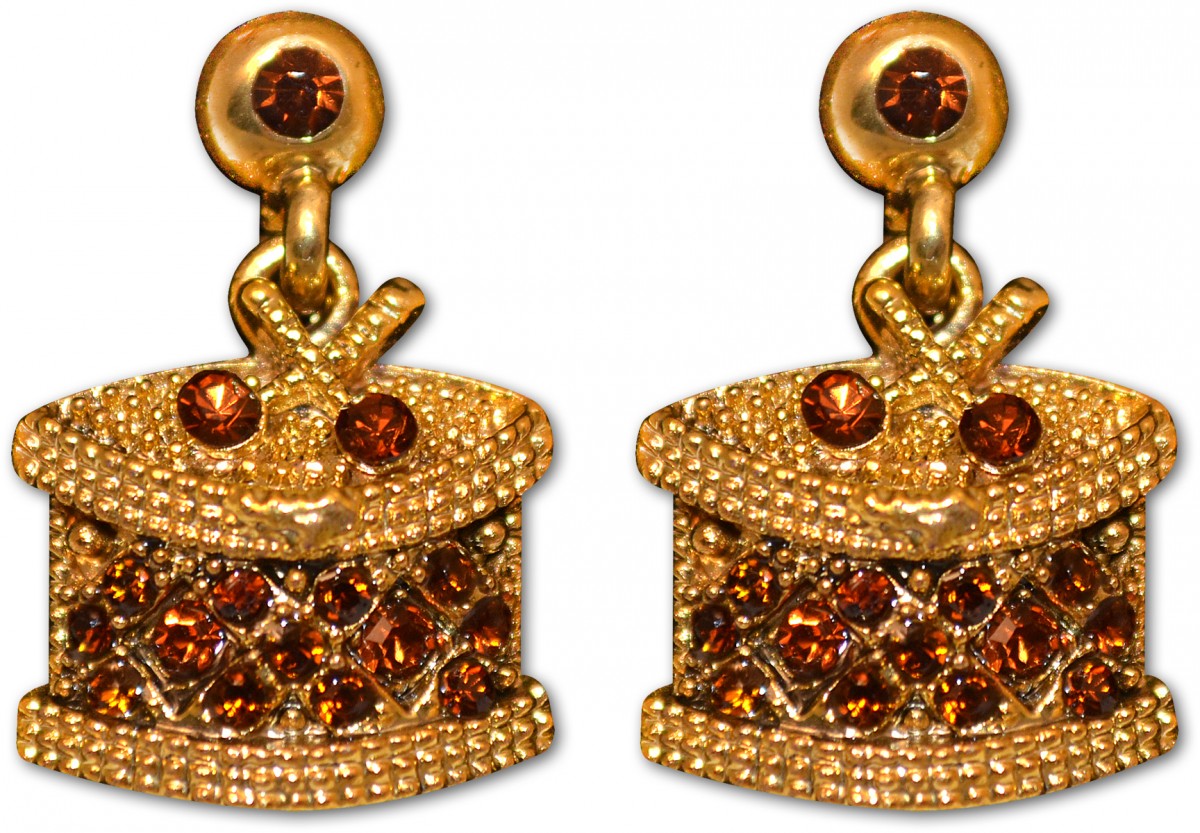 Altın Kristal Trampet Küpe - AİM GİFTS