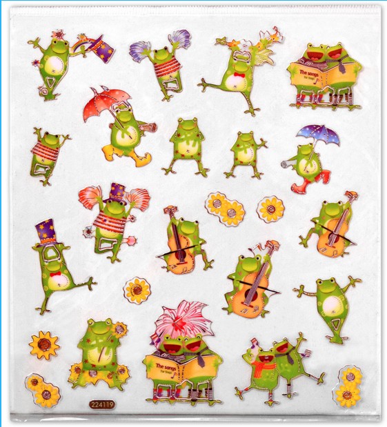 Dans Eden kurbağa resimli stıckers - AİM GİFTS