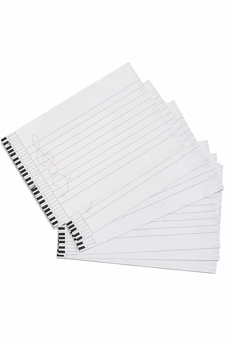 Piyano Desenli Nota Kağıdı - 2