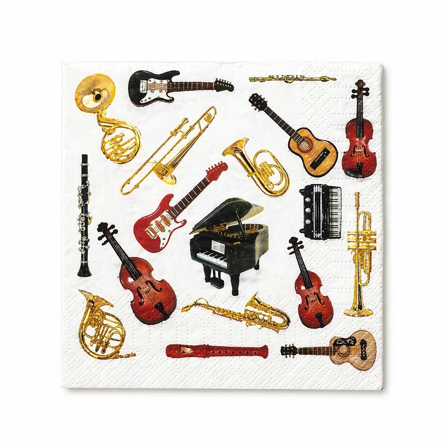 Enstrüman Desenli Kağıt Peçete - 1