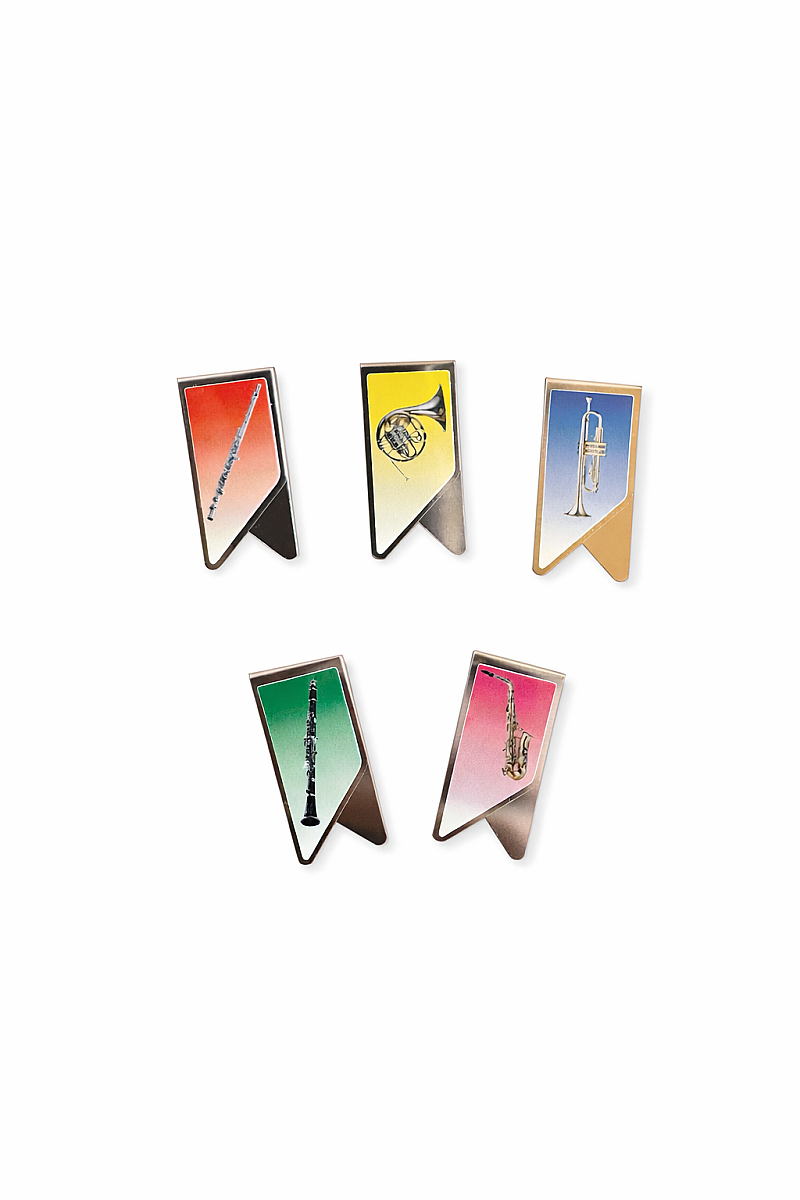 Enstrüman Resimli Metal Ataş - 1