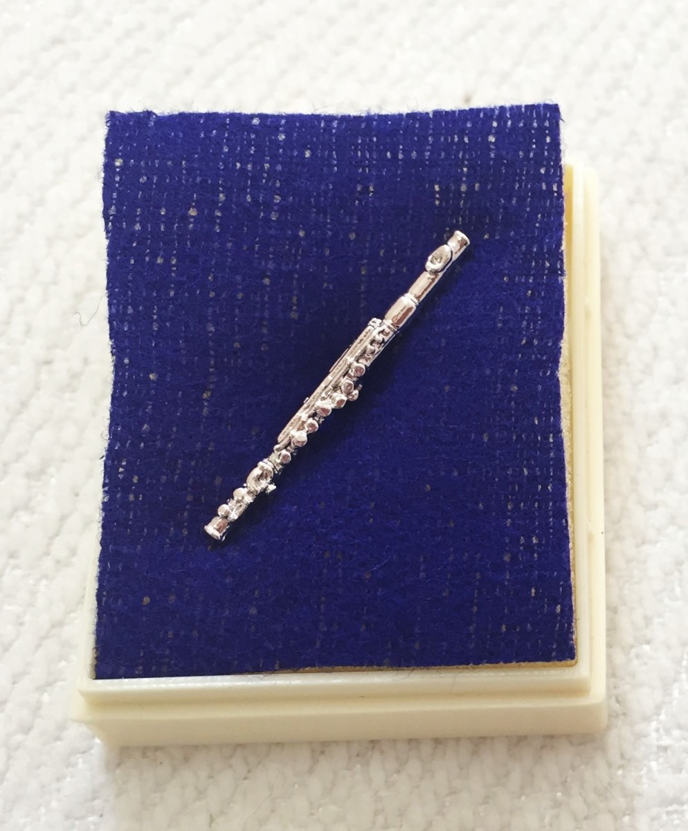 Gümüş Kaplama Flüt Pin - G&G