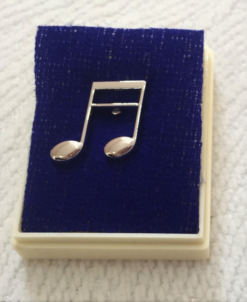 Gümüş Kaplama 16'lık Nota Pin - G&G