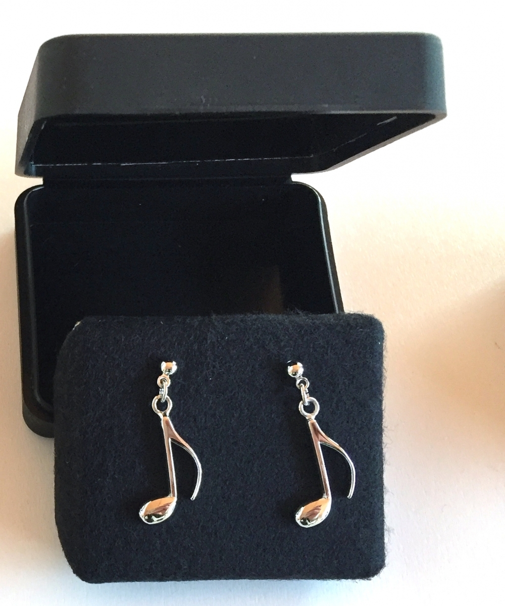 Gümüş Kaplama 8'lik Nota Küpe - G&G