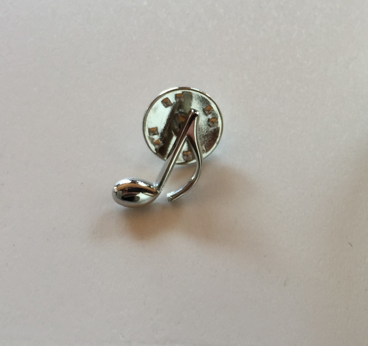 Gümüş Kaplama 8'lik Notalı Pin - Thumbnail