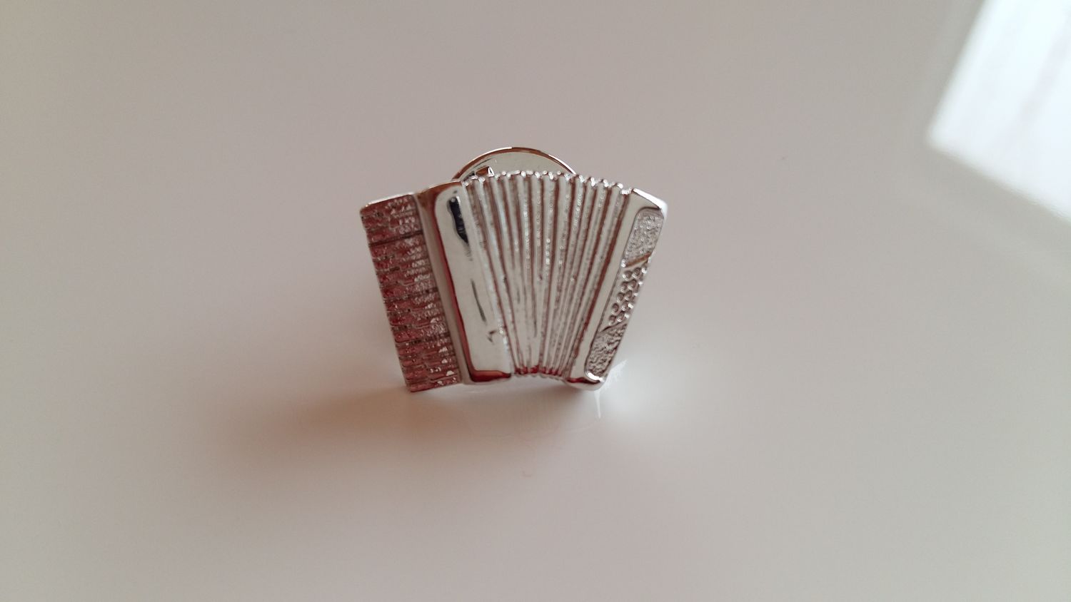 Gümüş Kaplama Akordeonlu Pin