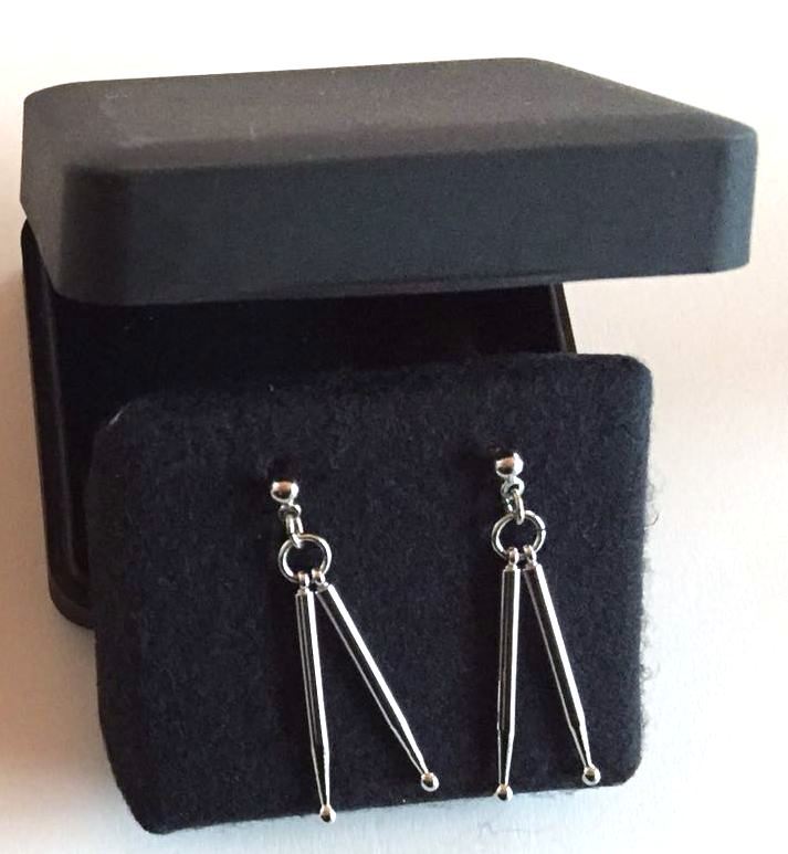 Gümüş Kaplama Baget Küpe - G&G