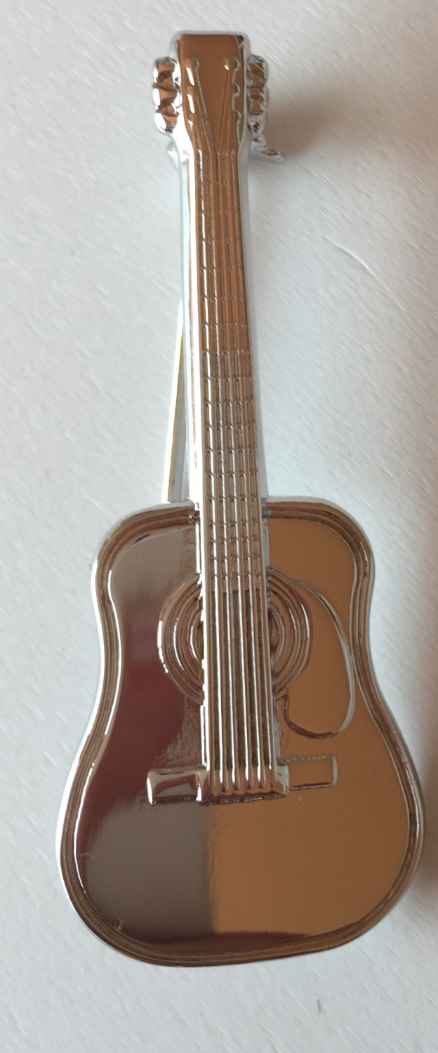 Gümüş Kaplama F Gitar Broş