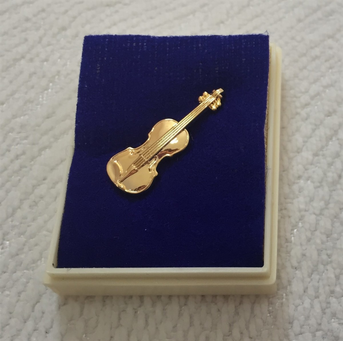 Gümüş Kaplama Keman Pin - G&G