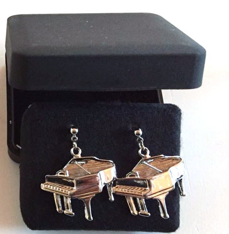 Gümüş Kaplama Piano Küpe - G&G