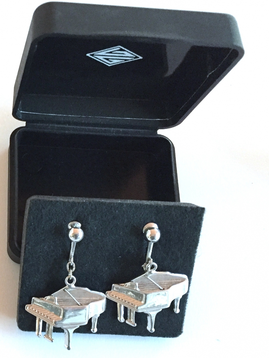 Gümüş Kaplama Pianolu Küpe - G&G