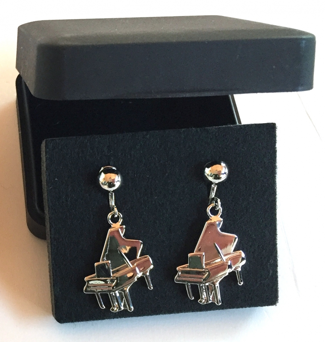 Gümüş Kaplama Piyano Küpe - G&G