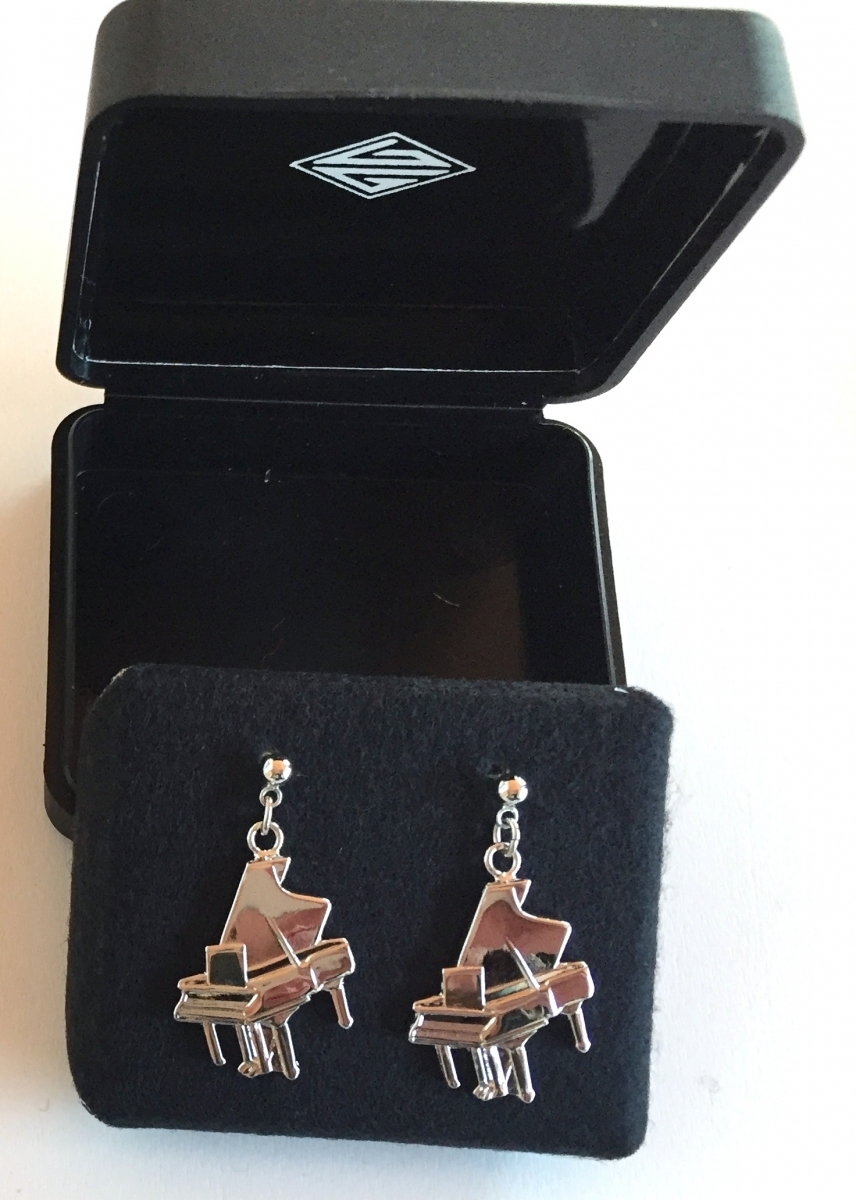 Gümüş Kaplama Piyano Küpe - G&G