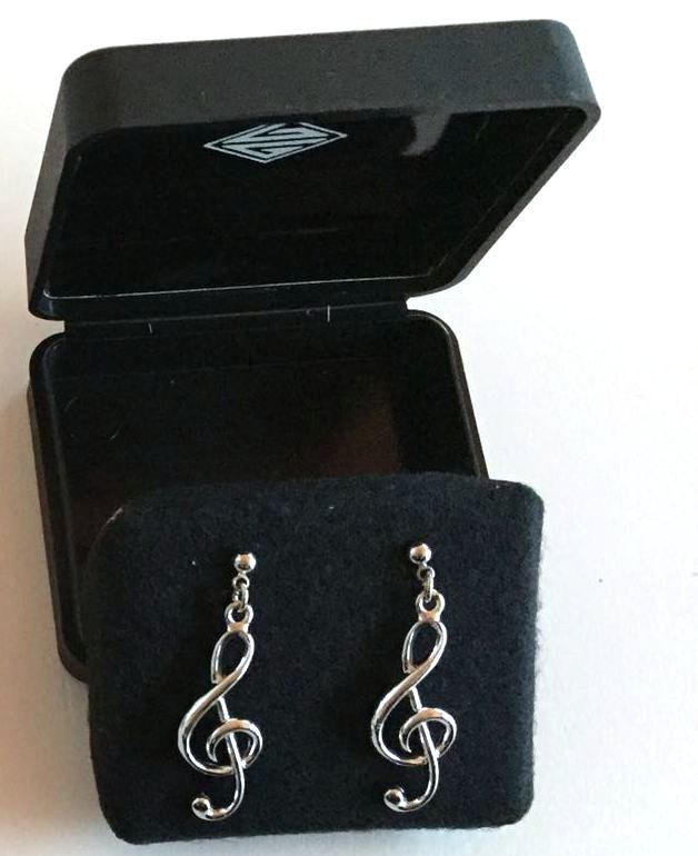 Gümüş Kaplama Sol Anahtarı Küpe - G&G