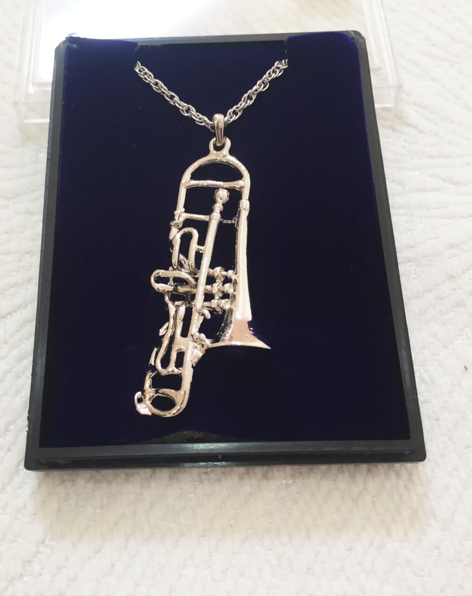 Gümüş Kaplama Trombon Kolye (Büyük Boy) - G&G