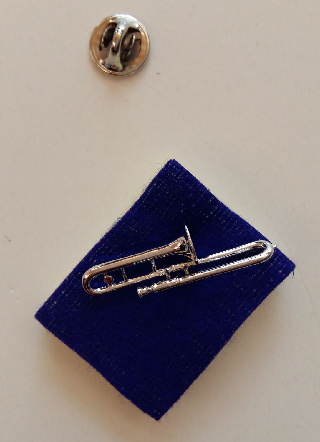 Gümüş Kaplama Trombon Pin