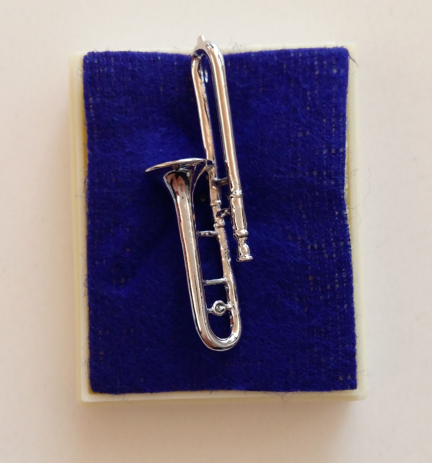 Gümüş Kaplama Trombon Pin