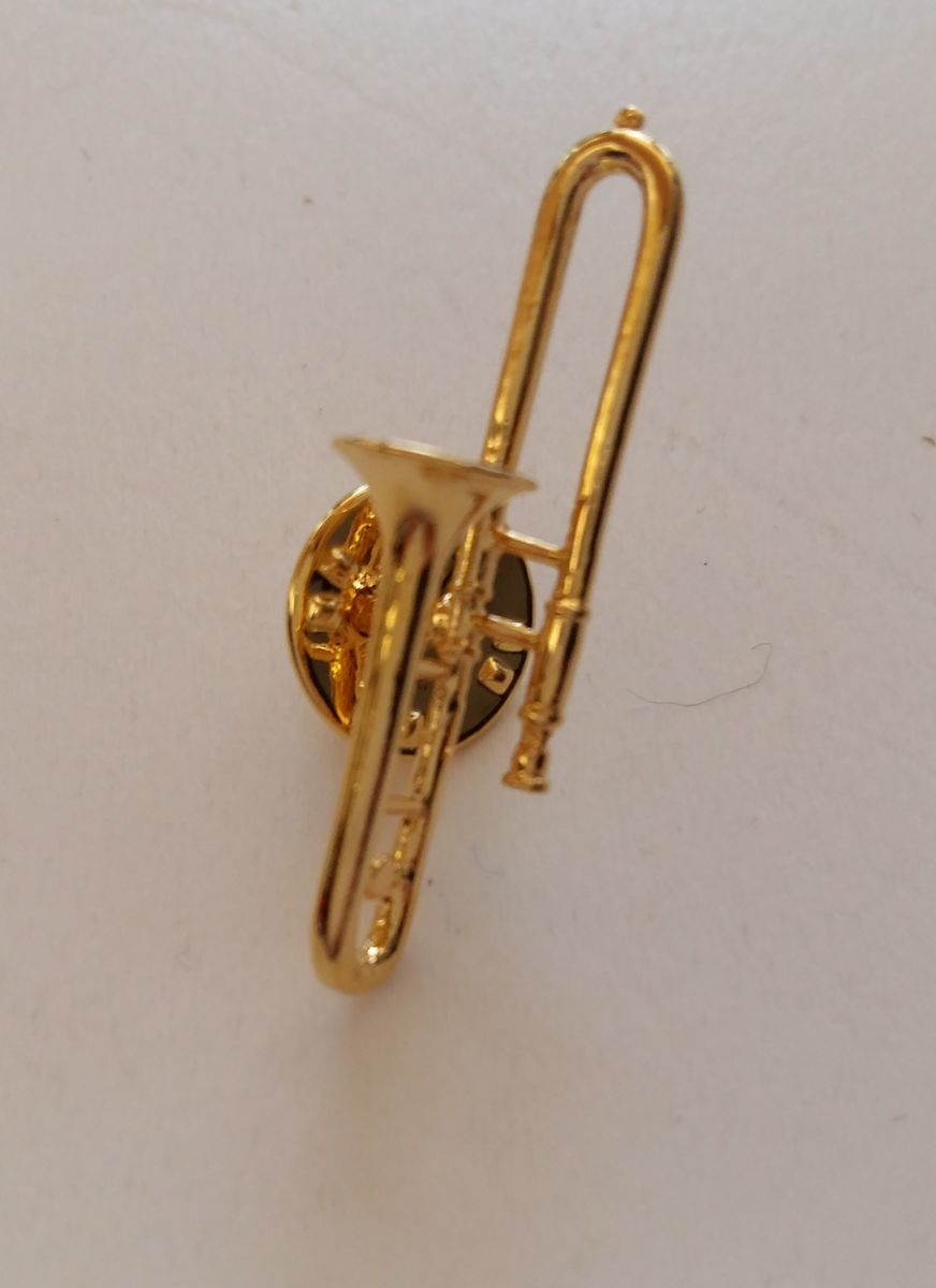 Gümüş Kaplama Trombonlu Pin - Thumbnail