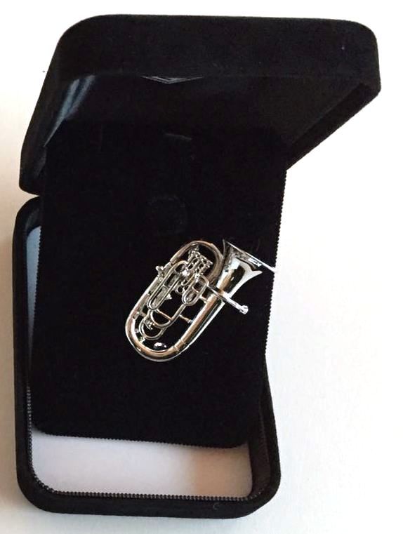 Gümüş Kaplama Tuba Broş - G&G