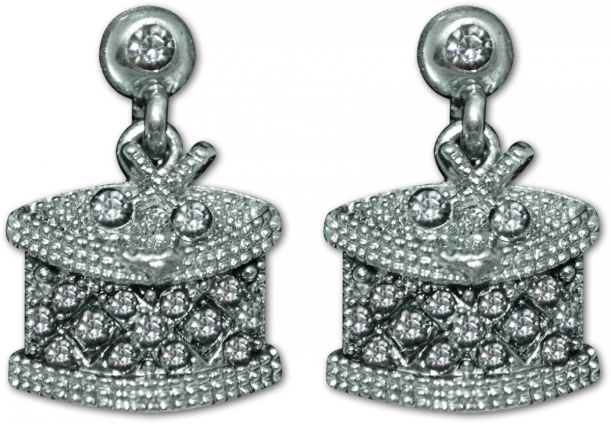 Gümüş Kristal Trampet Küpe - AİM GİFTS