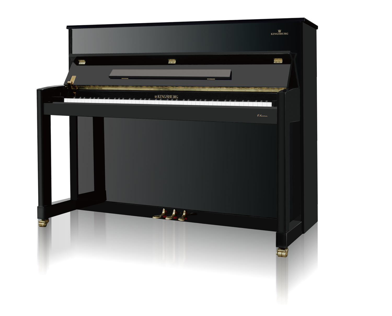 Kingsburg KU122 Siyah Konsol Piyano