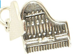 Kuyruklu Piyano Gümüş Kolye Ucu - 2