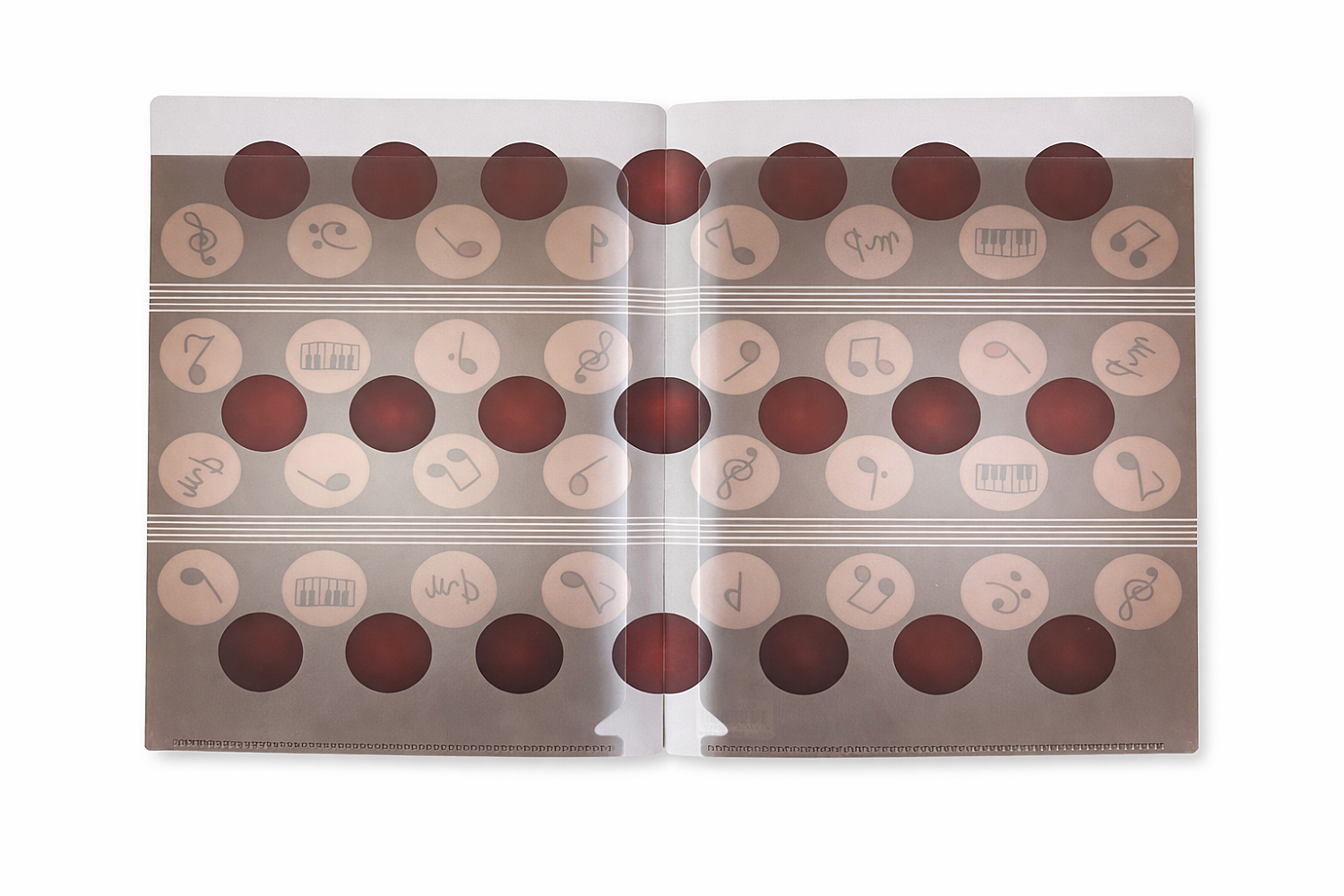 Müzik Temalı Şeffaf Siyah Dosya - 3