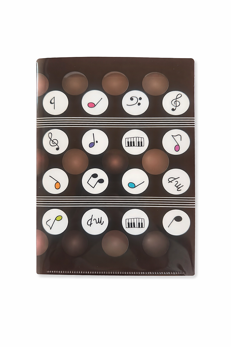 Müzik Temalı Şeffaf Siyah Dosya - 1