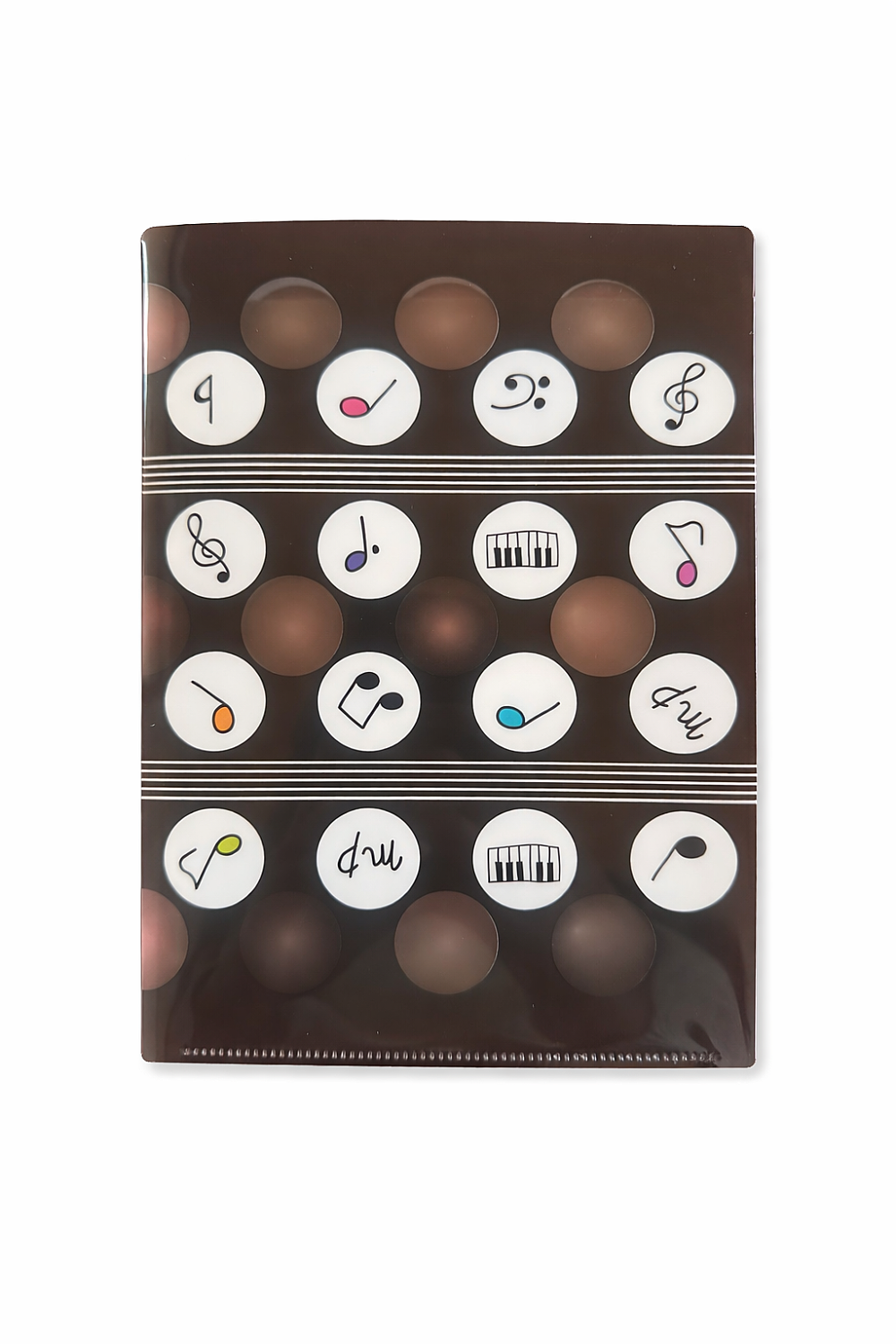 Müzik Temalı Şeffaf Siyah Dosya - 1