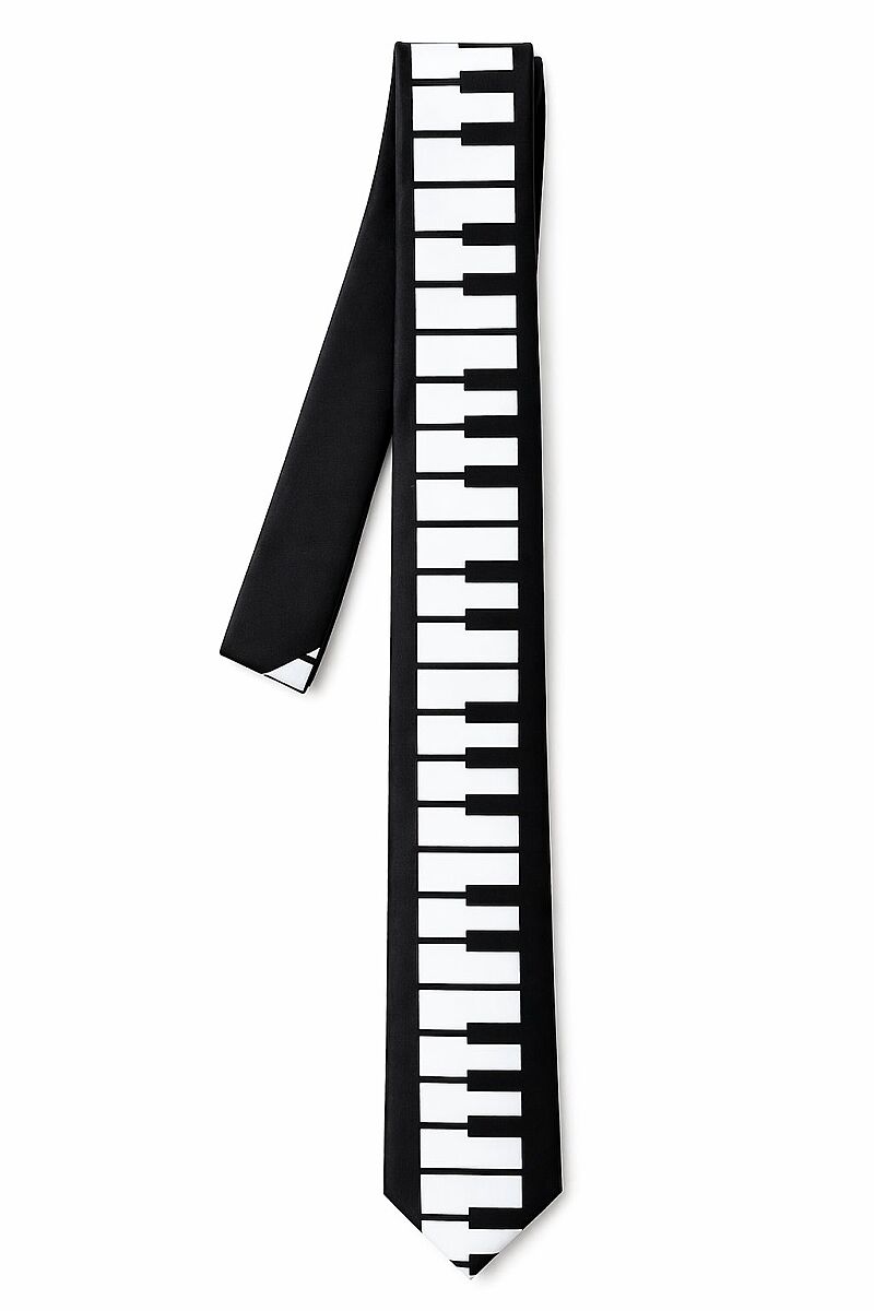  Piyano Tuşe İnce Kravat - AİM GİFTS