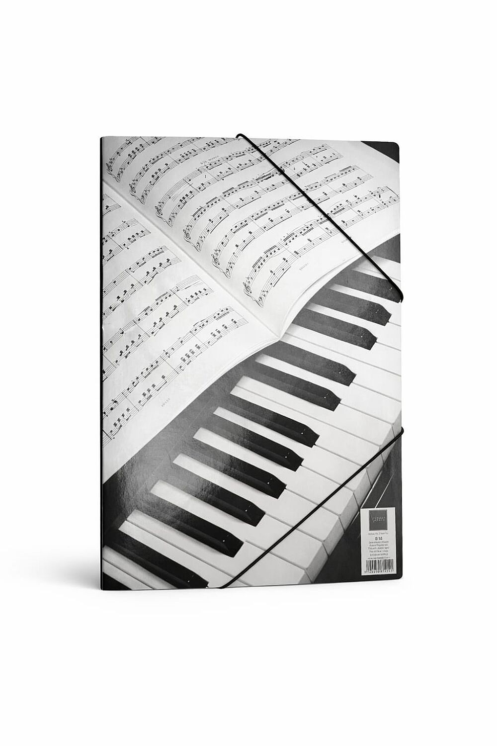 Piyano ve Nota Desenli Lastikli Dosya - 2