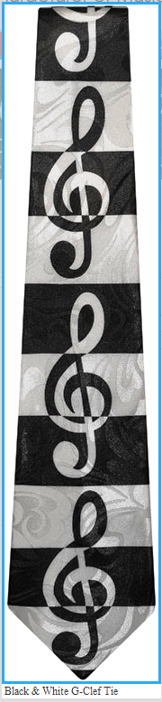 Sol Anahtarlı SİYAH BEYAZ kravat - AİM GİFTS