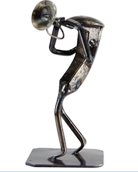 Trompet Çalan Metal Heykel - AİM GİFTS