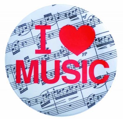 I Love Music Düğme - Thumbnail