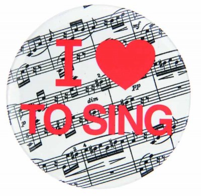 I Love To Sing Düğme - Thumbnail