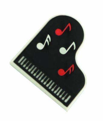 Kuyruklu Piyano - Notalar Kauçuk Mıknatıs / Magnet - Thumbnail