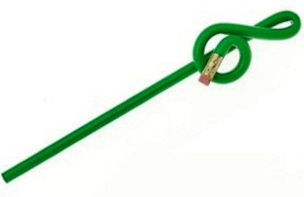 Sol Anahtarı Başlıklı Silgili Kurşun Kalem - AİM GİFTS