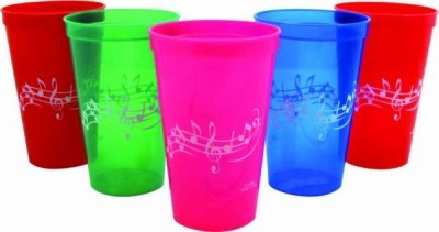 Notalı Plastik Bardak - Mavi - 2