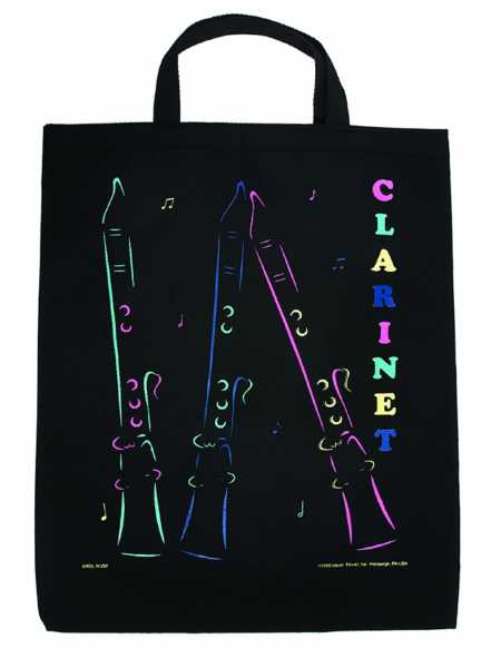Klarnet 4 Renkli Baskılı Çanta - 1